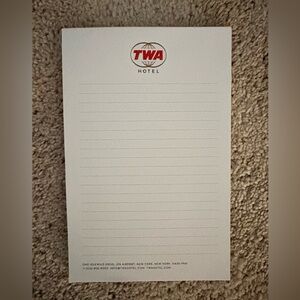 TWA Hotel Note Pad